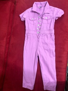 Old Navy Lavender Short-Sleeve Kids Jumpsuit